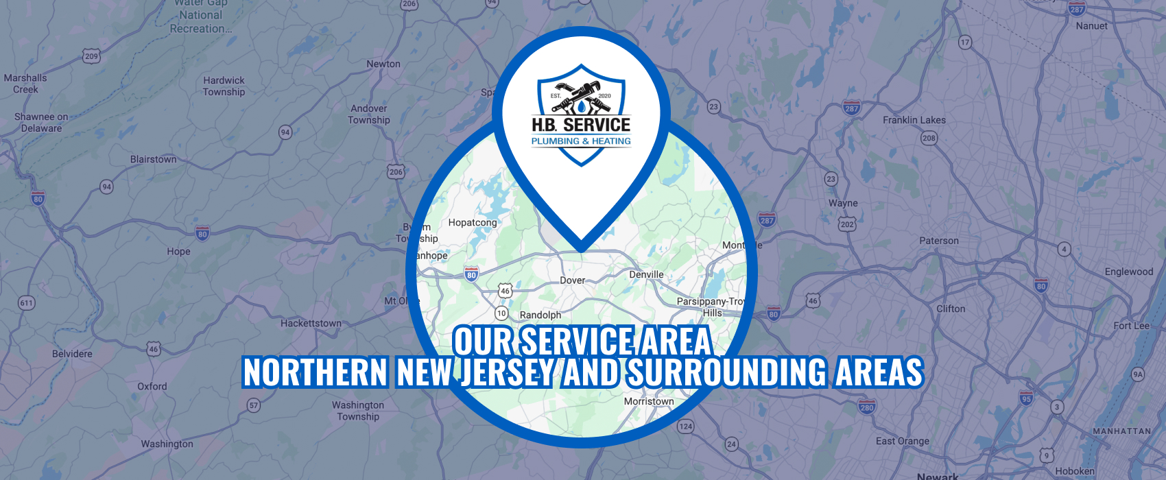 Map of HB Service area